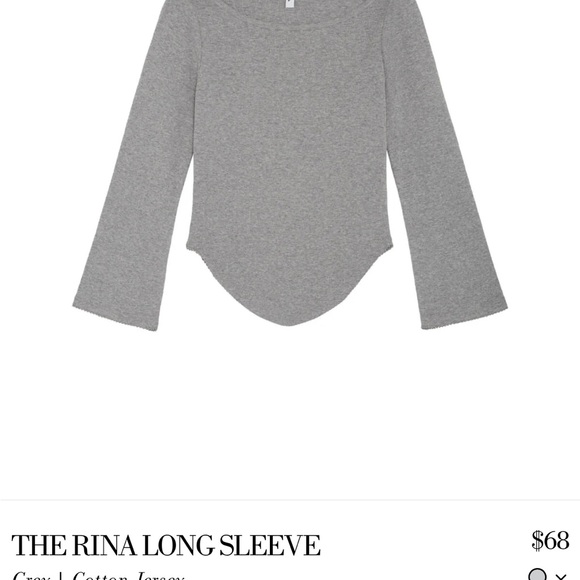 Cou Cou Intimates Tops - The Rina Long Sleeve Gray Top